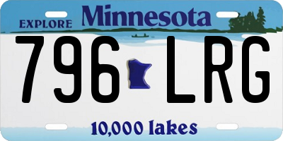 MN license plate 796LRG