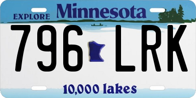 MN license plate 796LRK