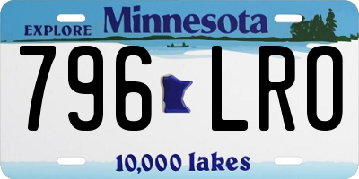 MN license plate 796LRO