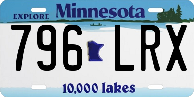 MN license plate 796LRX