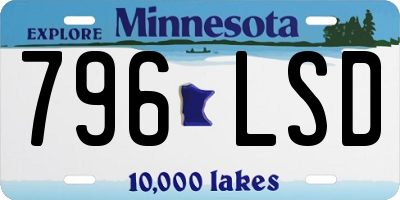 MN license plate 796LSD
