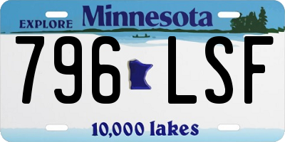 MN license plate 796LSF