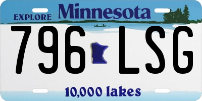 MN license plate 796LSG