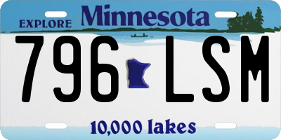 MN license plate 796LSM