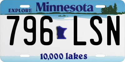 MN license plate 796LSN