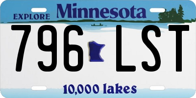 MN license plate 796LST