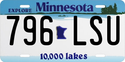 MN license plate 796LSU