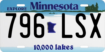 MN license plate 796LSX