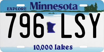 MN license plate 796LSY