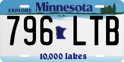MN license plate 796LTB