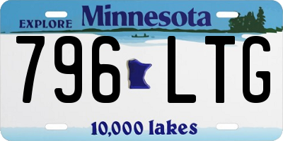 MN license plate 796LTG