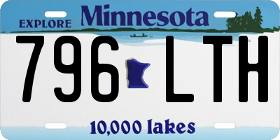 MN license plate 796LTH