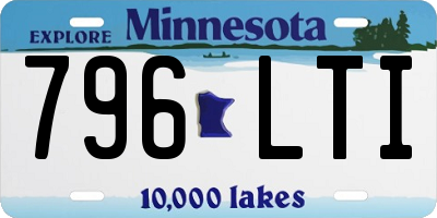 MN license plate 796LTI