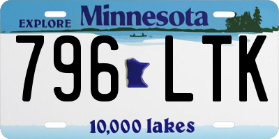 MN license plate 796LTK