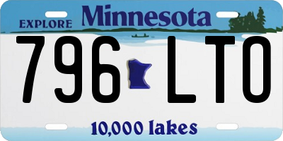 MN license plate 796LTO