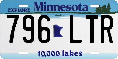 MN license plate 796LTR