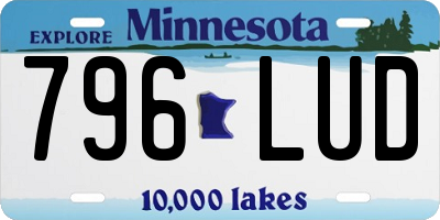 MN license plate 796LUD