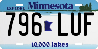 MN license plate 796LUF