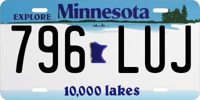 MN license plate 796LUJ