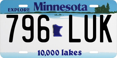 MN license plate 796LUK