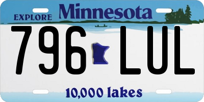 MN license plate 796LUL