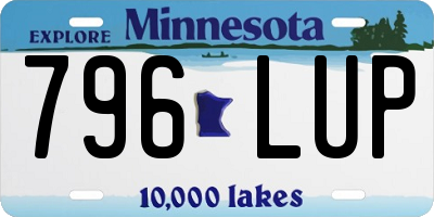 MN license plate 796LUP