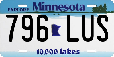 MN license plate 796LUS