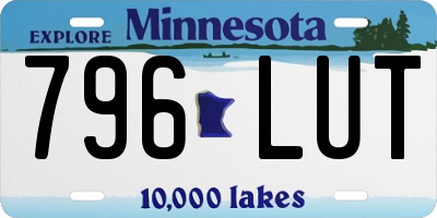 MN license plate 796LUT