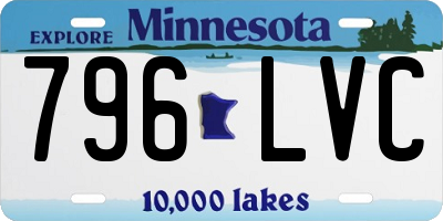MN license plate 796LVC