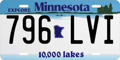MN license plate 796LVI