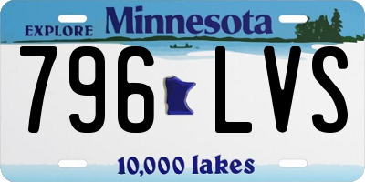 MN license plate 796LVS