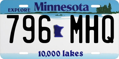 MN license plate 796MHQ