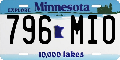 MN license plate 796MIO