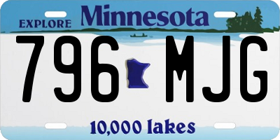 MN license plate 796MJG