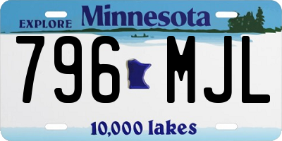 MN license plate 796MJL