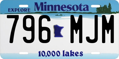 MN license plate 796MJM