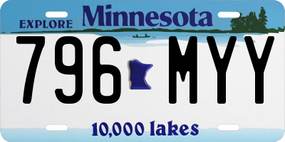 MN license plate 796MYY