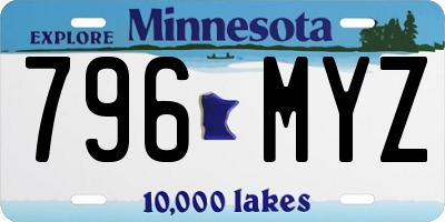 MN license plate 796MYZ