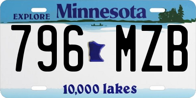 MN license plate 796MZB