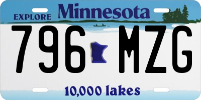 MN license plate 796MZG