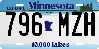 MN license plate 796MZH