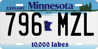 MN license plate 796MZL