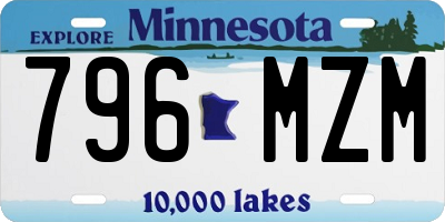 MN license plate 796MZM
