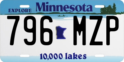 MN license plate 796MZP