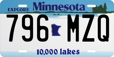 MN license plate 796MZQ