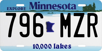 MN license plate 796MZR