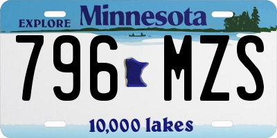 MN license plate 796MZS