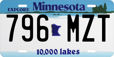 MN license plate 796MZT