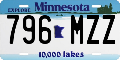 MN license plate 796MZZ