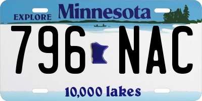 MN license plate 796NAC